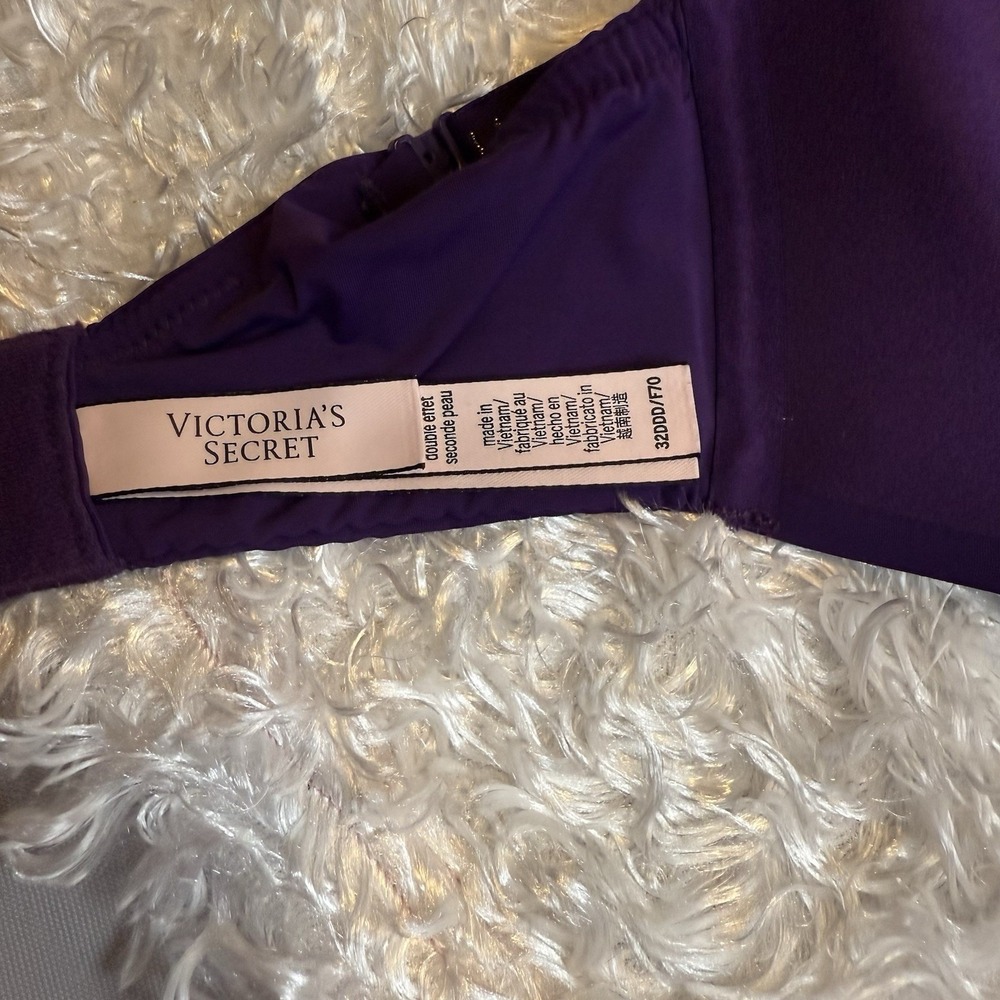 Victoria's Secret Bra 32DDD T-Shirt Lightly Lined Wireless Convertible Purple - Picture 11 of 11
